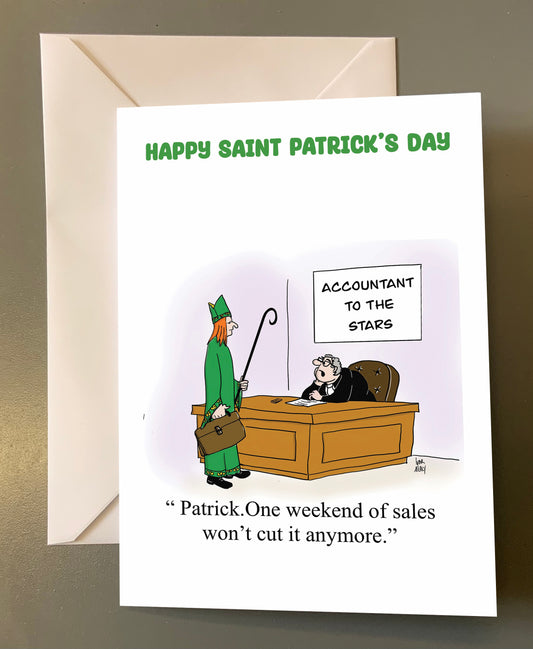 Saint Patrick sales greeting card