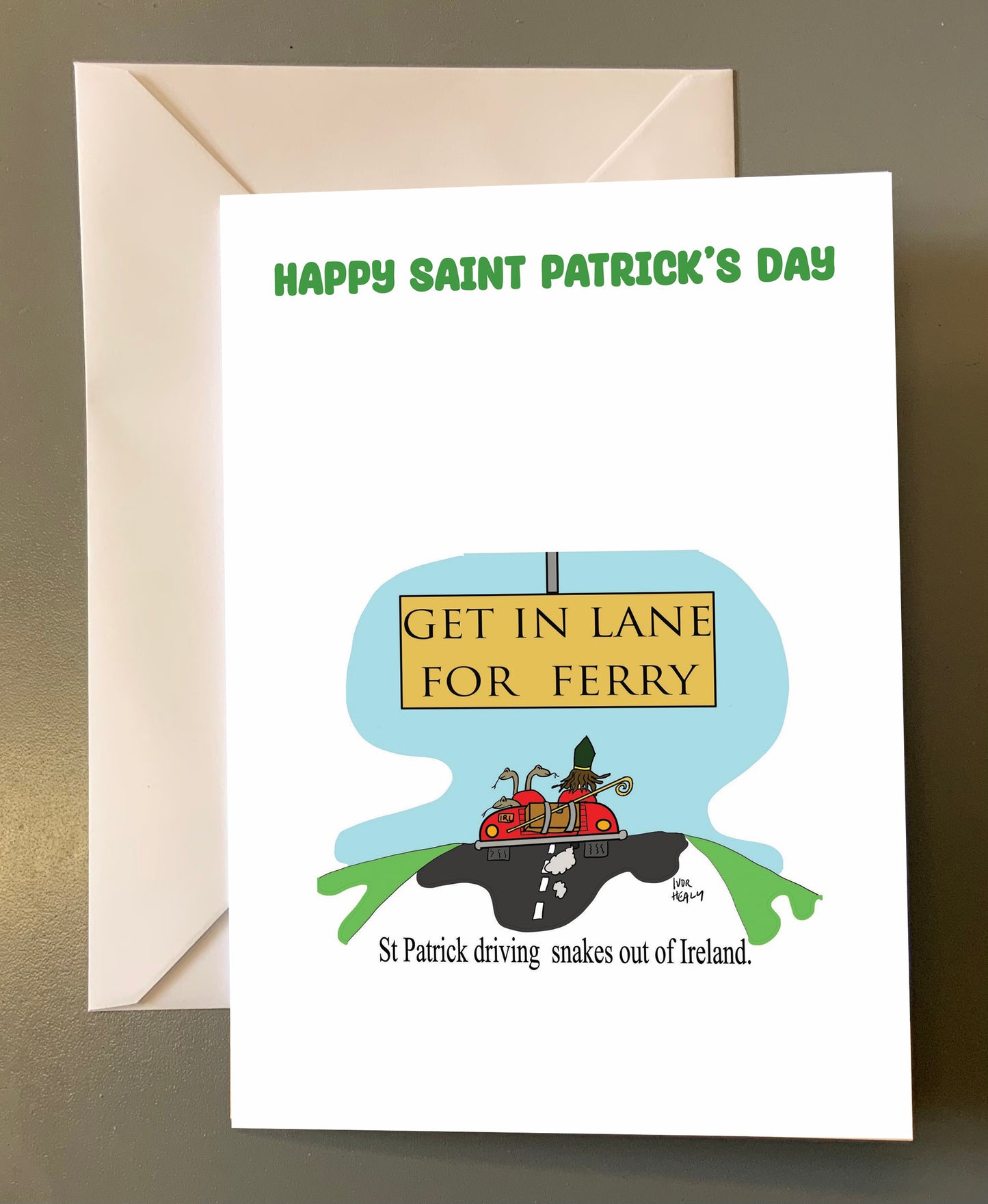 Get in Lane Saint Patrick's day card