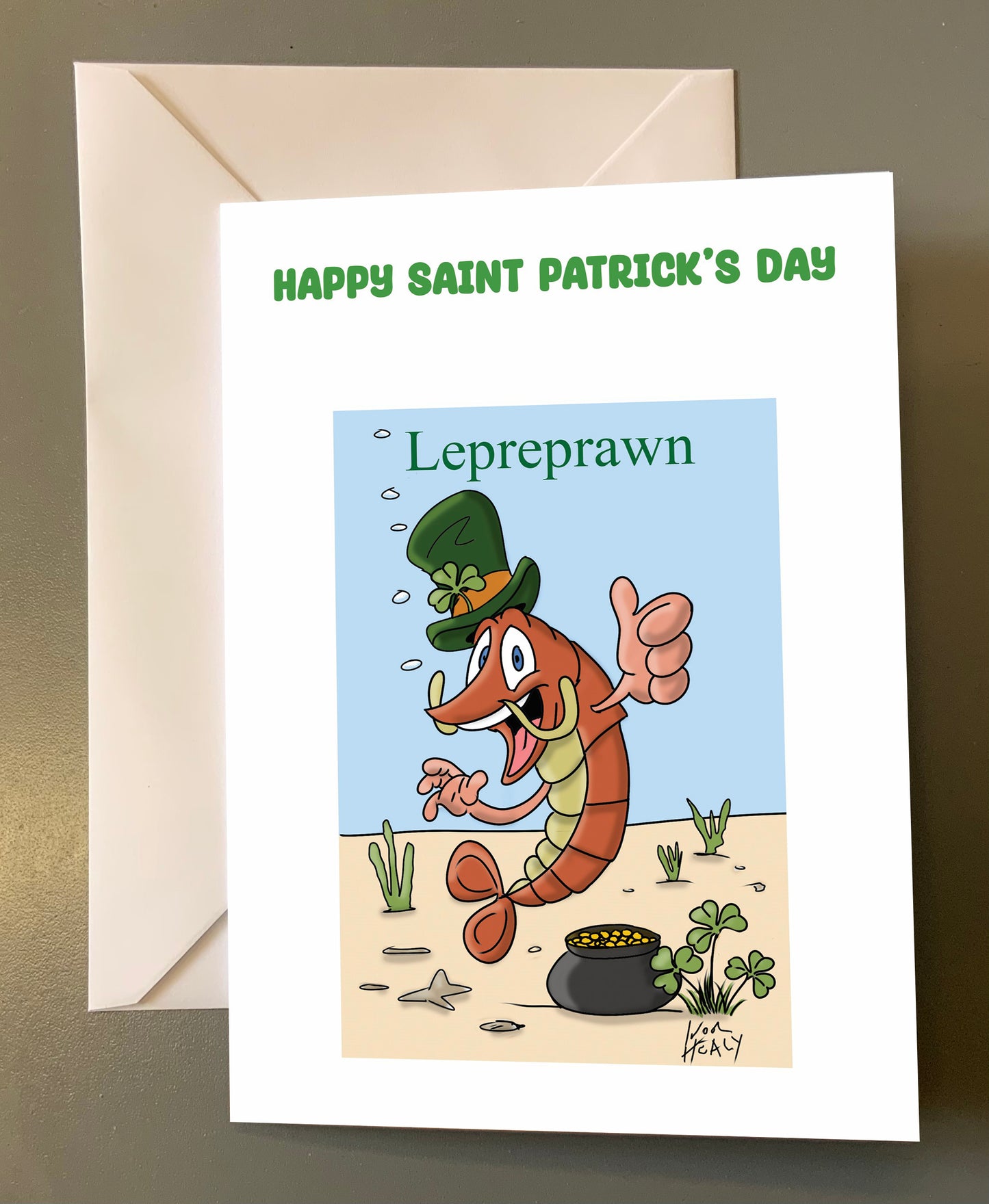 Lepreprawn Saint Patricks Day card