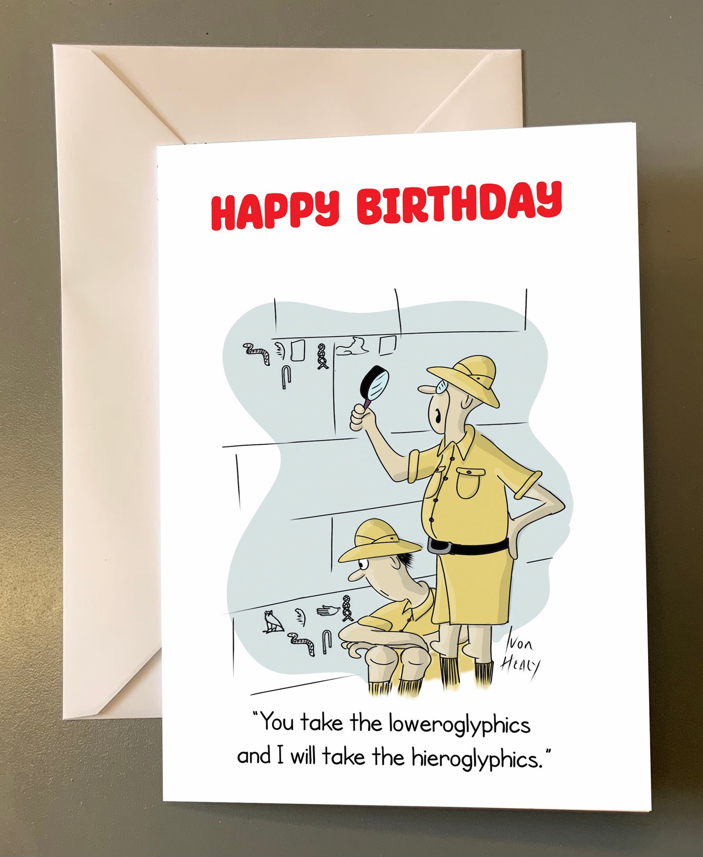 Loweroglyphics Birthday card